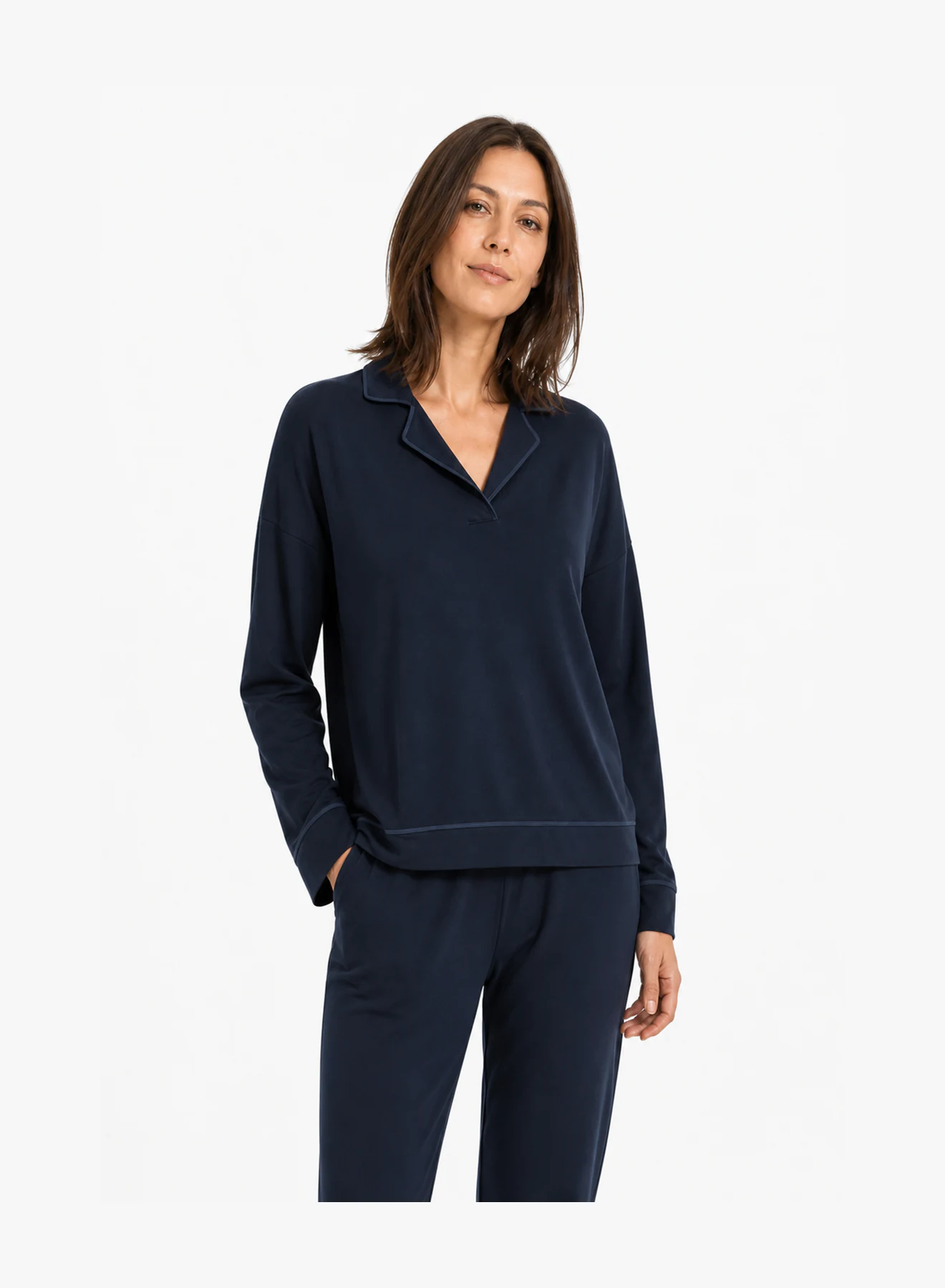 Harbour Lounge Set, two-piece lounge set in Deep navy, product view on a white background
