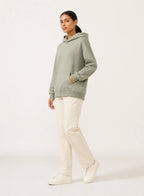 Alternate view of Cove Relaxed Hoodie in Muted sage