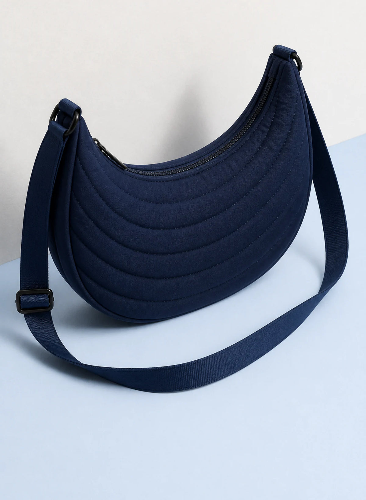 Alternate view of Crescent Shoulder Bag in Deep navy
