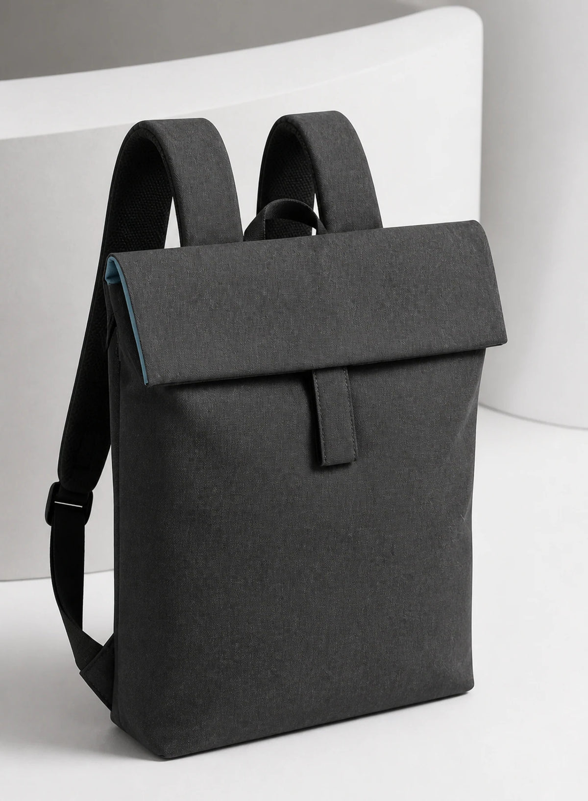 Fold-Top Day Bag, day bag shown in a complementary studio setting