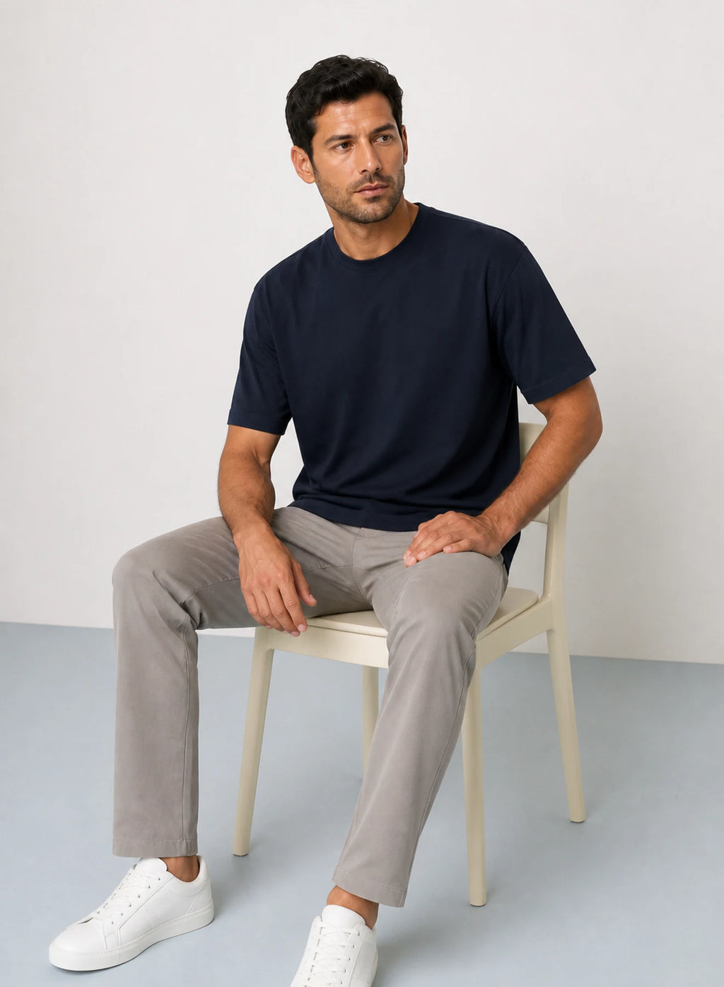 Alternate view of Harbour Relaxed Tee in Deep navy