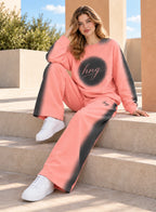 Co-ord Set Pastel Peach by Hangout in Pastel Peach — two-piece co-ord set, view 2