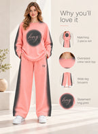 Co-ord Set Pastel Peach by Hangout in Pastel Peach — two-piece co-ord set, view 4
