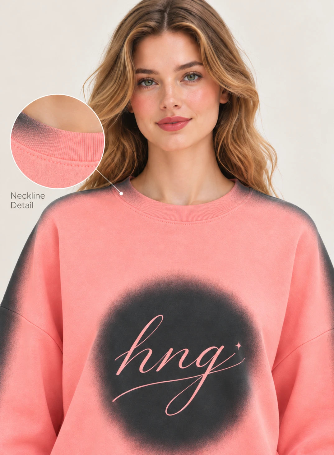 Co-ord Set Pastel Peach by Hangout in Pastel Peach — two-piece co-ord set, view 5