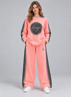 Co-ord Set Pastel Peach by Hangout in Pastel Peach — two-piece co-ord set