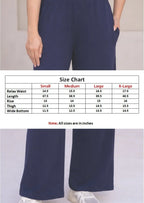 Pyjama Trousers Navy Knitted by Hangout in Navy Blue — pyjama trousers, view 8