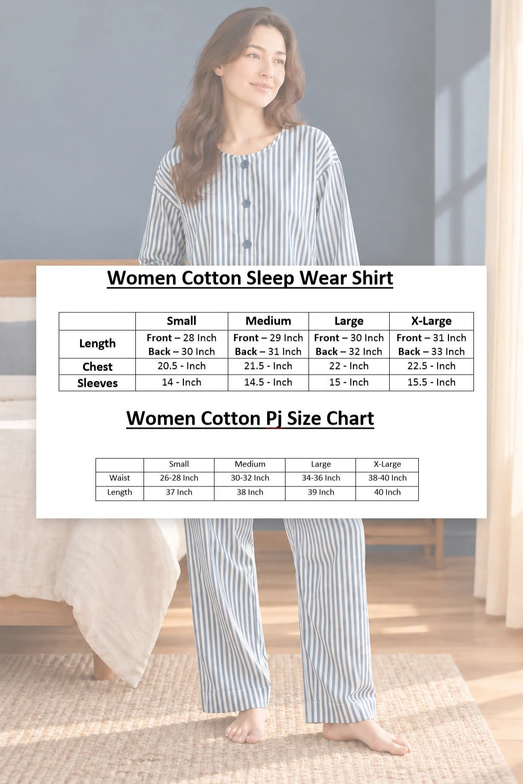 Zinc Blue Stripe Co-ord Set by Hangout in Zinc Blue — two-piece co-ord set, view 7