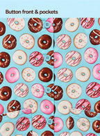 Donut Print Co-ord Set by Hangout in Sky Blue — two-piece co-ord set, view 7