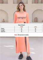 Tunic Peach Stripes Long Top by Hangout in Pastel Peach — long tunic, view 8
