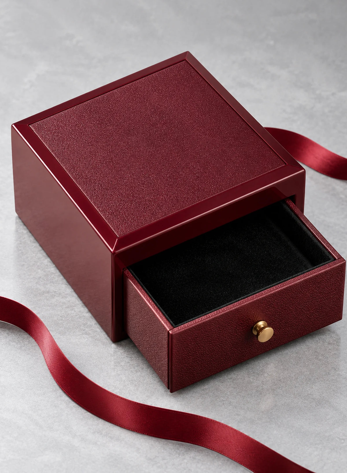 Keepsake Drawer Box, keepsake box shown in a complementary studio setting
