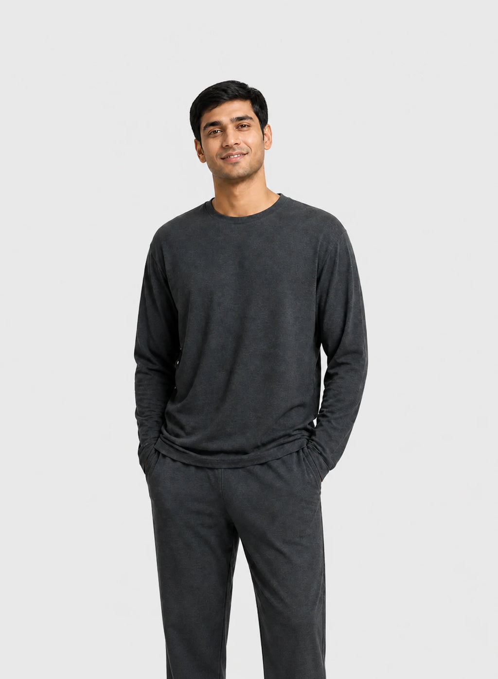 Nightfall Lounge Set, two-piece lounge set in Charcoal, product view on a white background