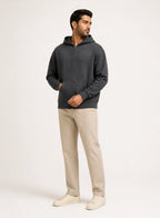 Alternate view of Nightfall Zip Hoodie in Charcoal