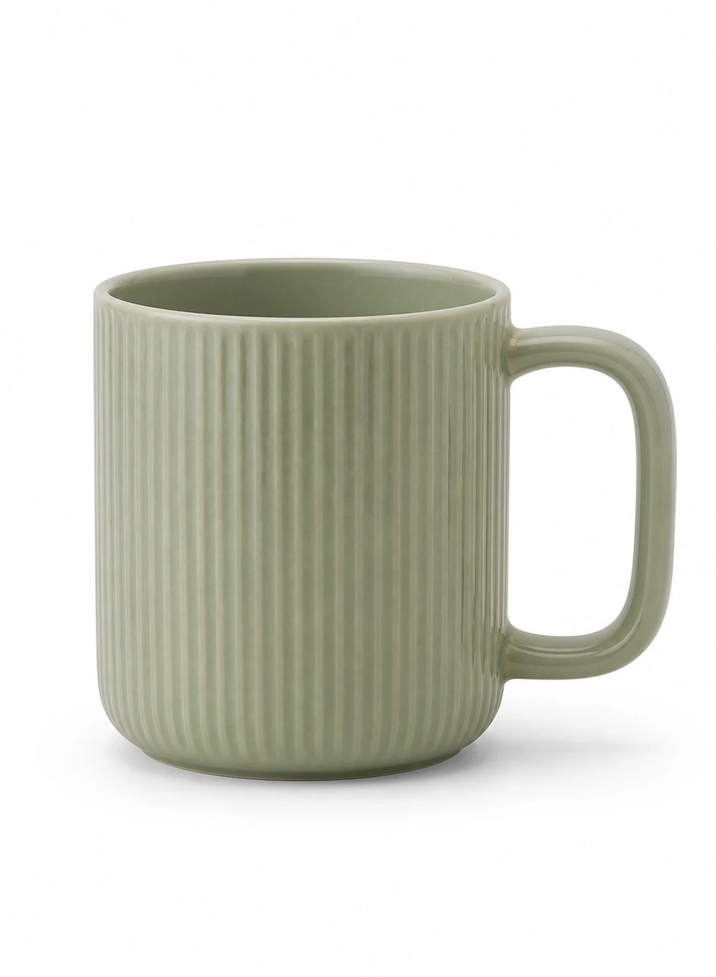 Ripple Ceramic Coffee Mug — Sage, ceramic mug in Sage, product view on a white background