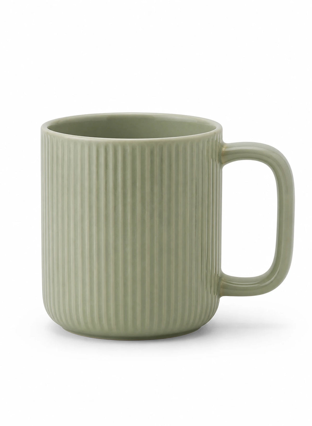 Ripple Ceramic Coffee Mug — Sage, ceramic mug in Sage, product view on a white background