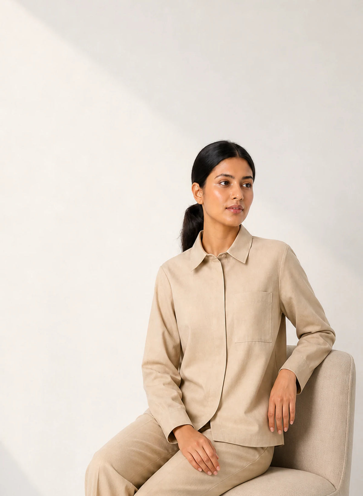 Alternate view of Sandbar Co-ord Set in Warm sand